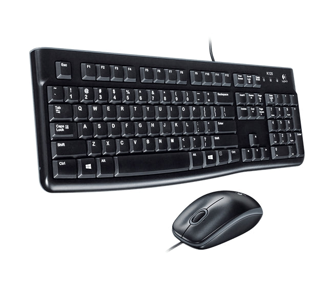 Logitech MK120 Set, Tastatur und Maus, kabelgebunden DE - schwarz Logitech MK120 Set, Tastatur und Maus, kabelgebunden DE - schwarz